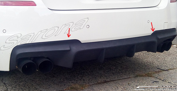 Custom BMW 5 Series  Sedan Rear Lip/Diffuser (2011 - 2014) - $279.00 (Part #BM-034-RA)
